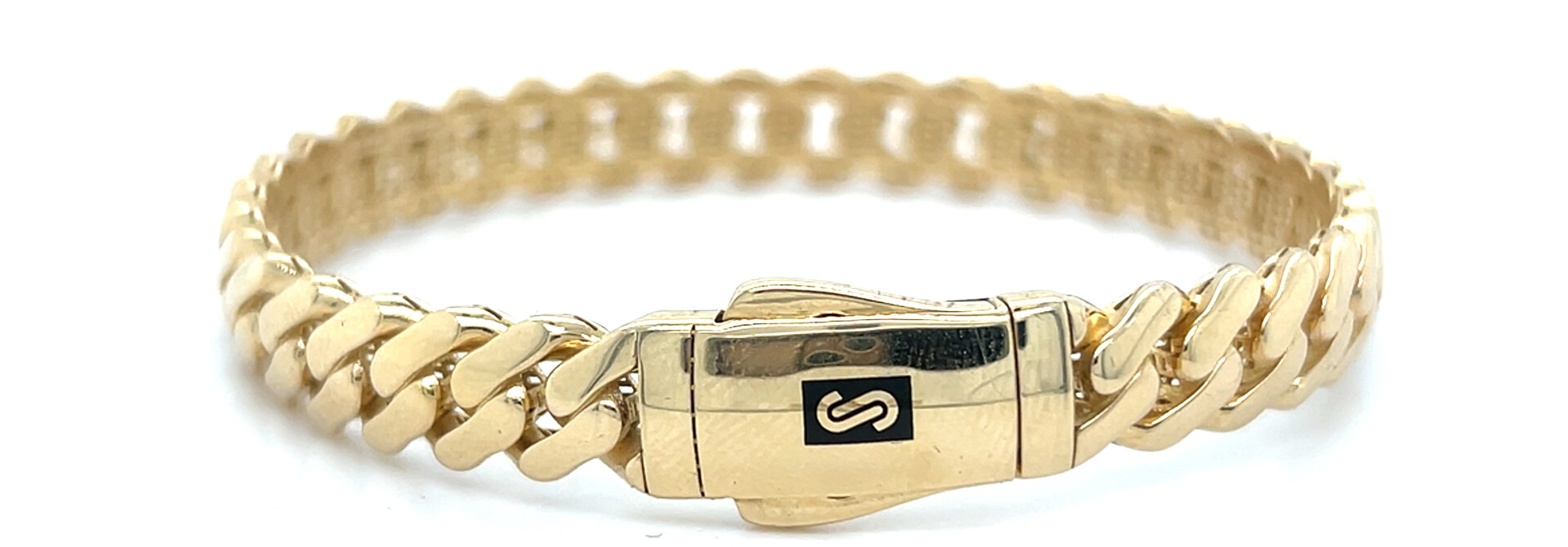 Armband met vaste cuban schakel