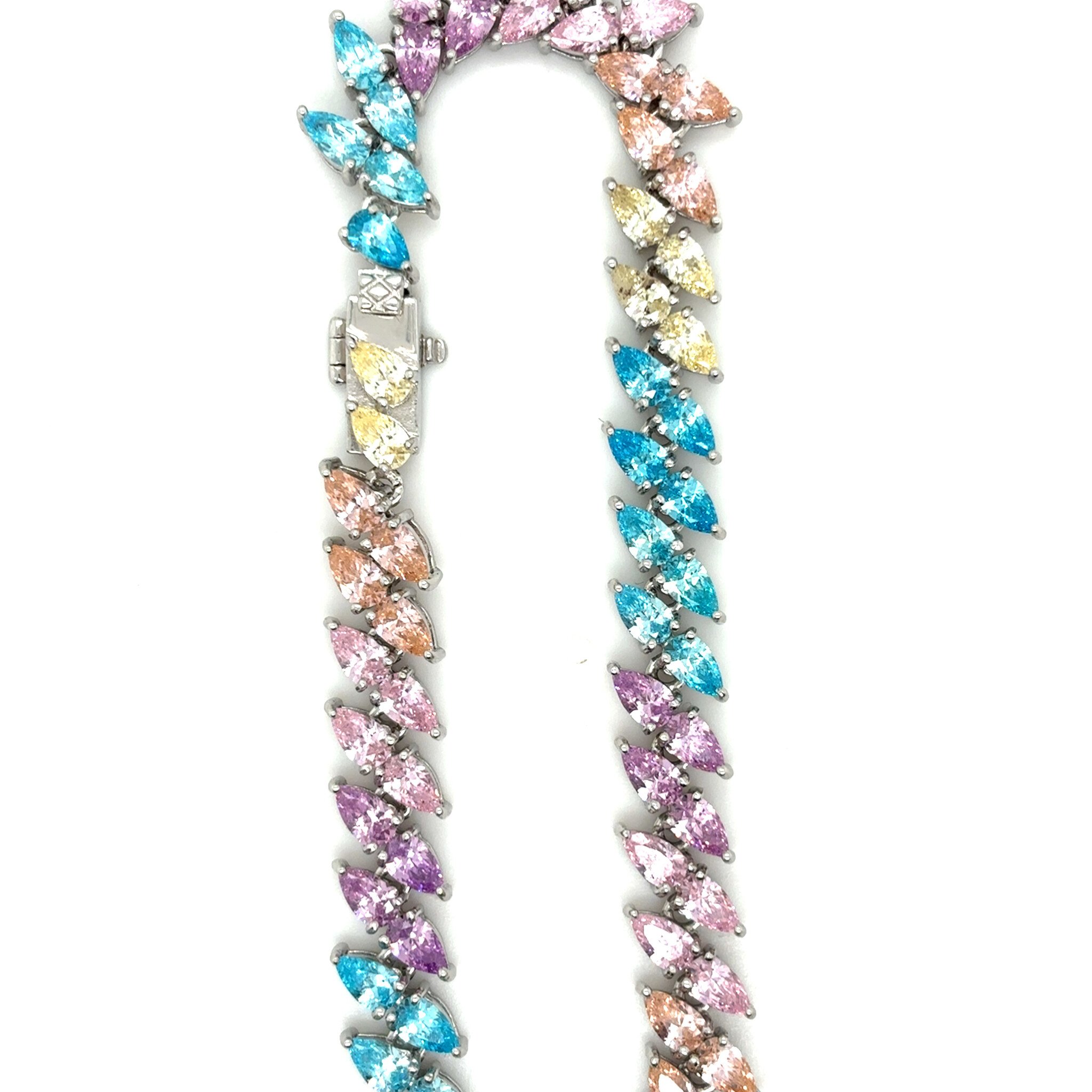 Armband met marquise zirkonia stenen in verschillende kleuren-2