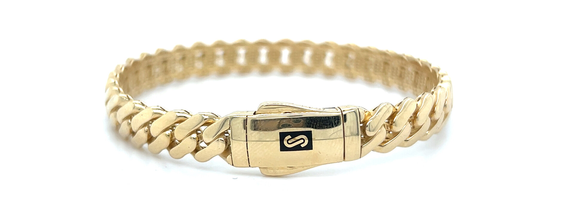 Armband met vaste cuban schakel