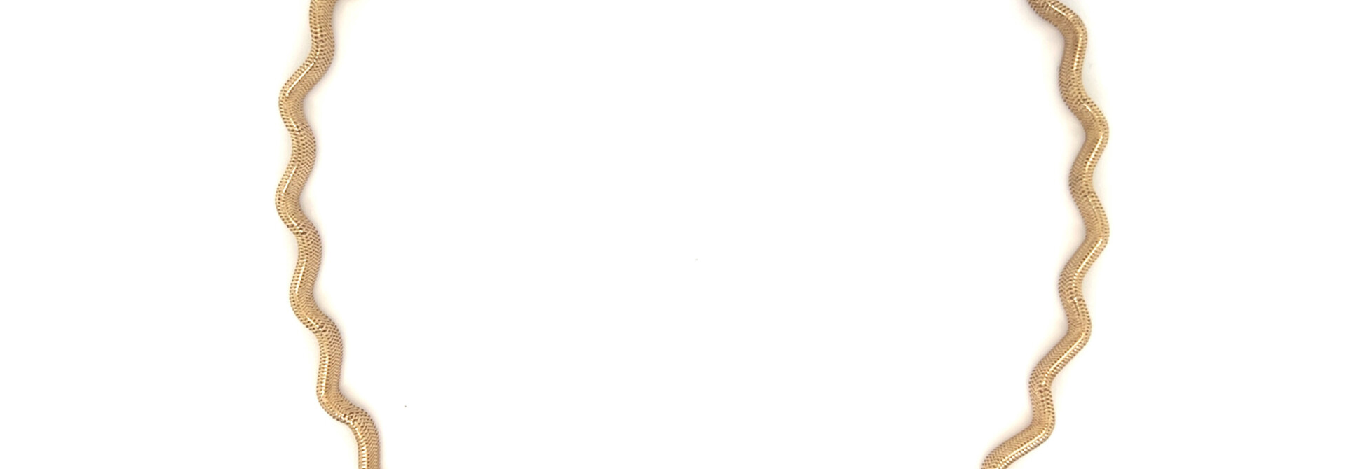 Ketting met geribbelde elastische afwerking