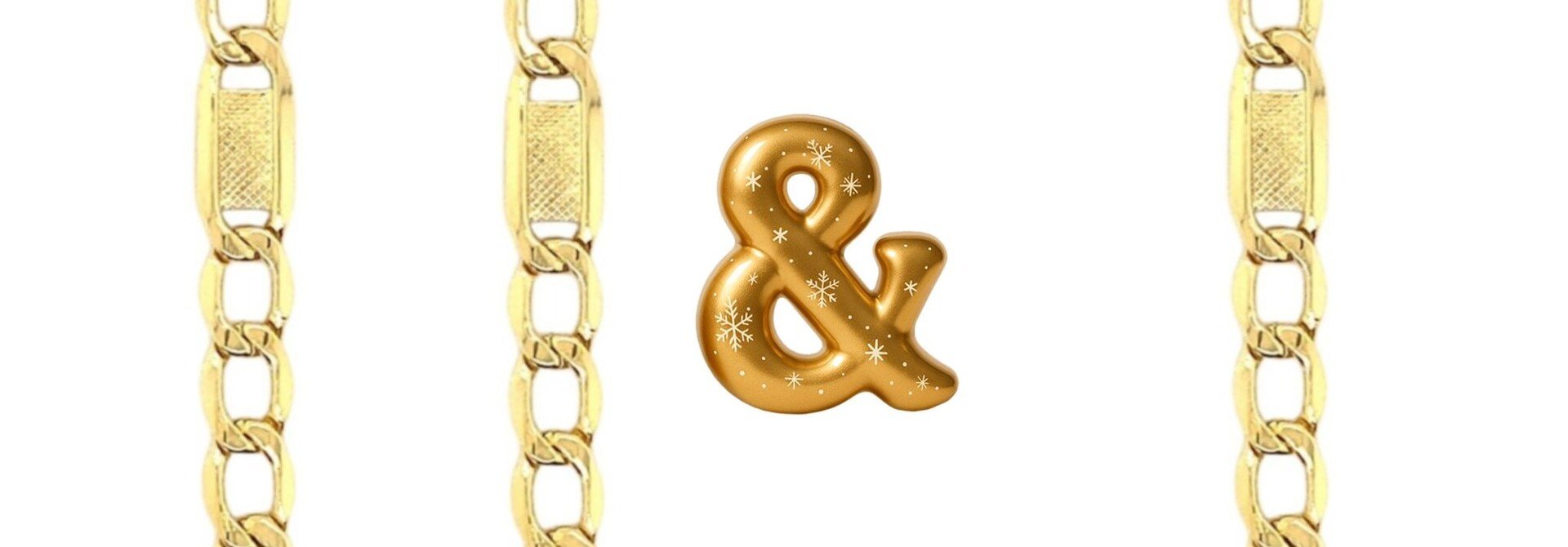 Set figo schakel ketting en armband 4 mm 14k