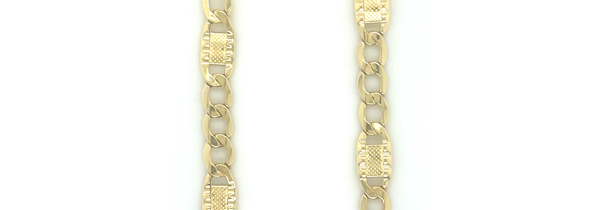 Ketting met Figo schakel ribbel effect