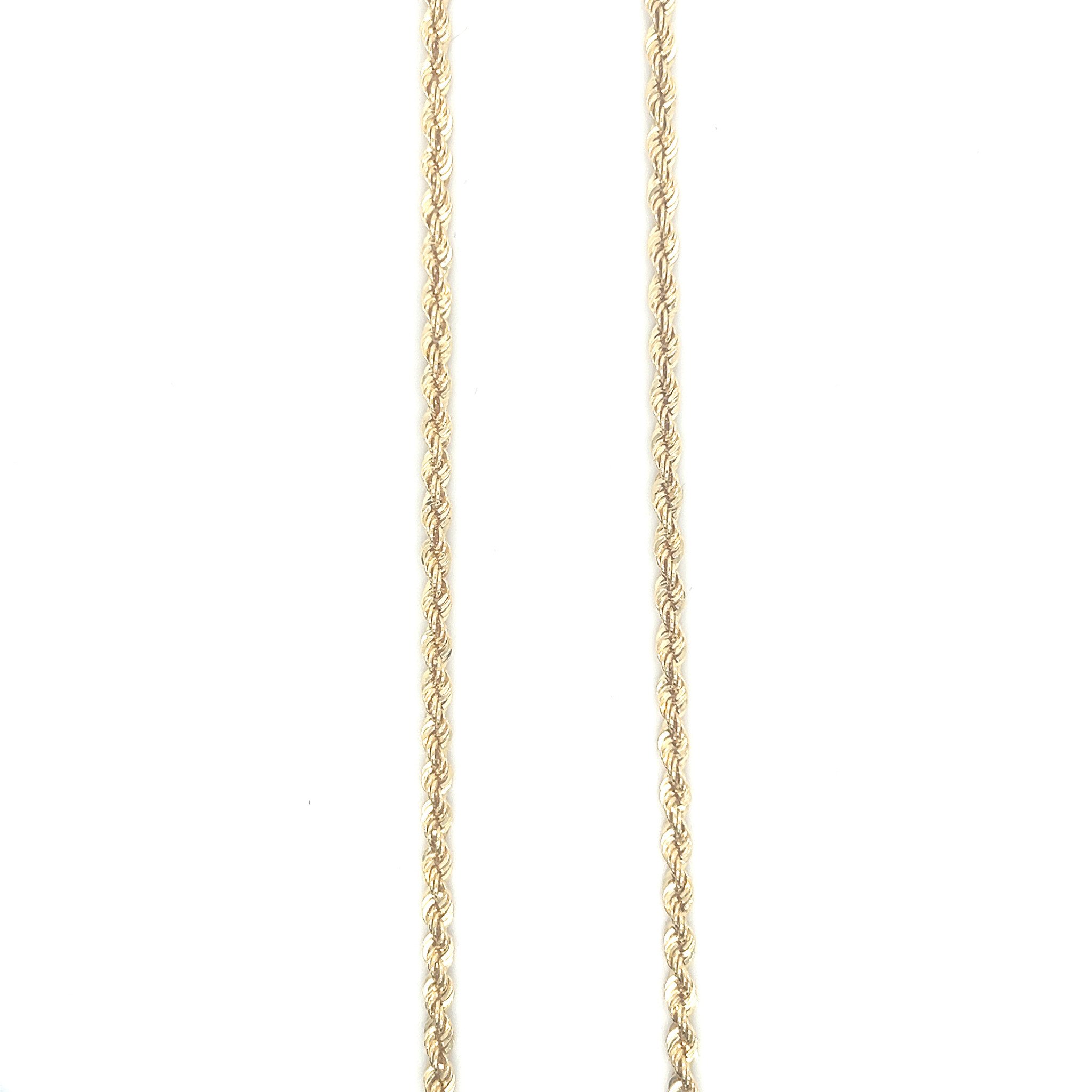 Rope chain Nederlands goud 2 mm-1