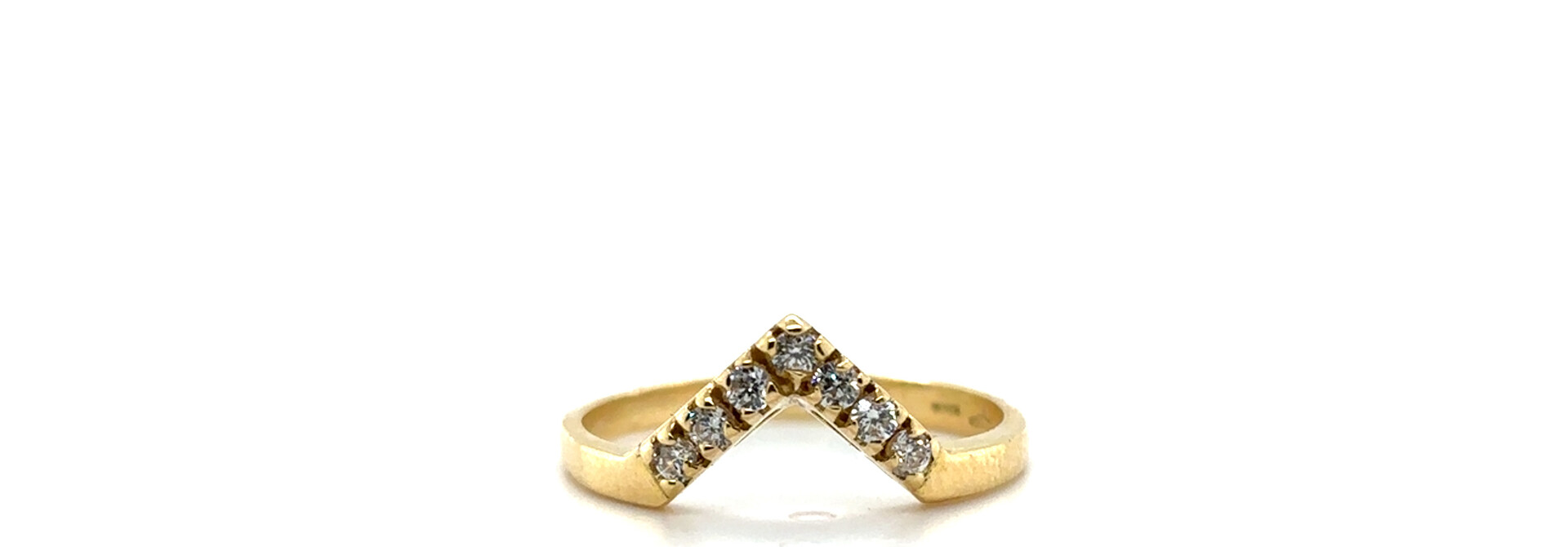 Ring met V en zirkonia