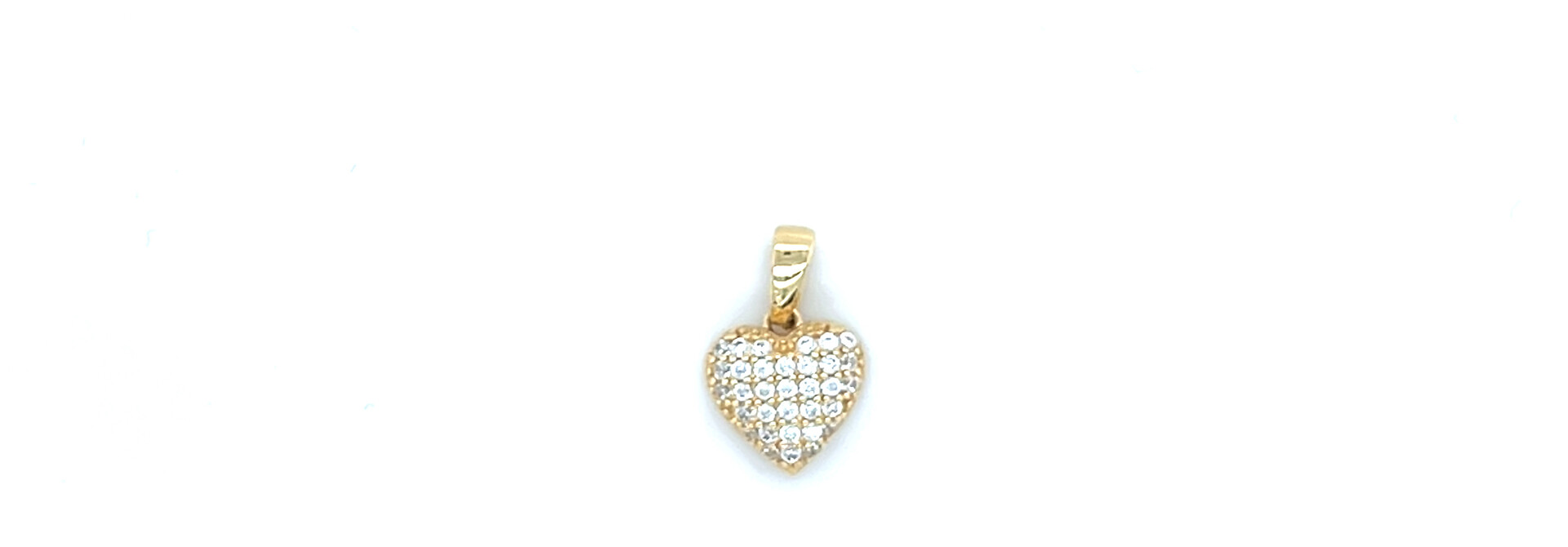 Hanger in hartjes vorm met zirkonia stenen