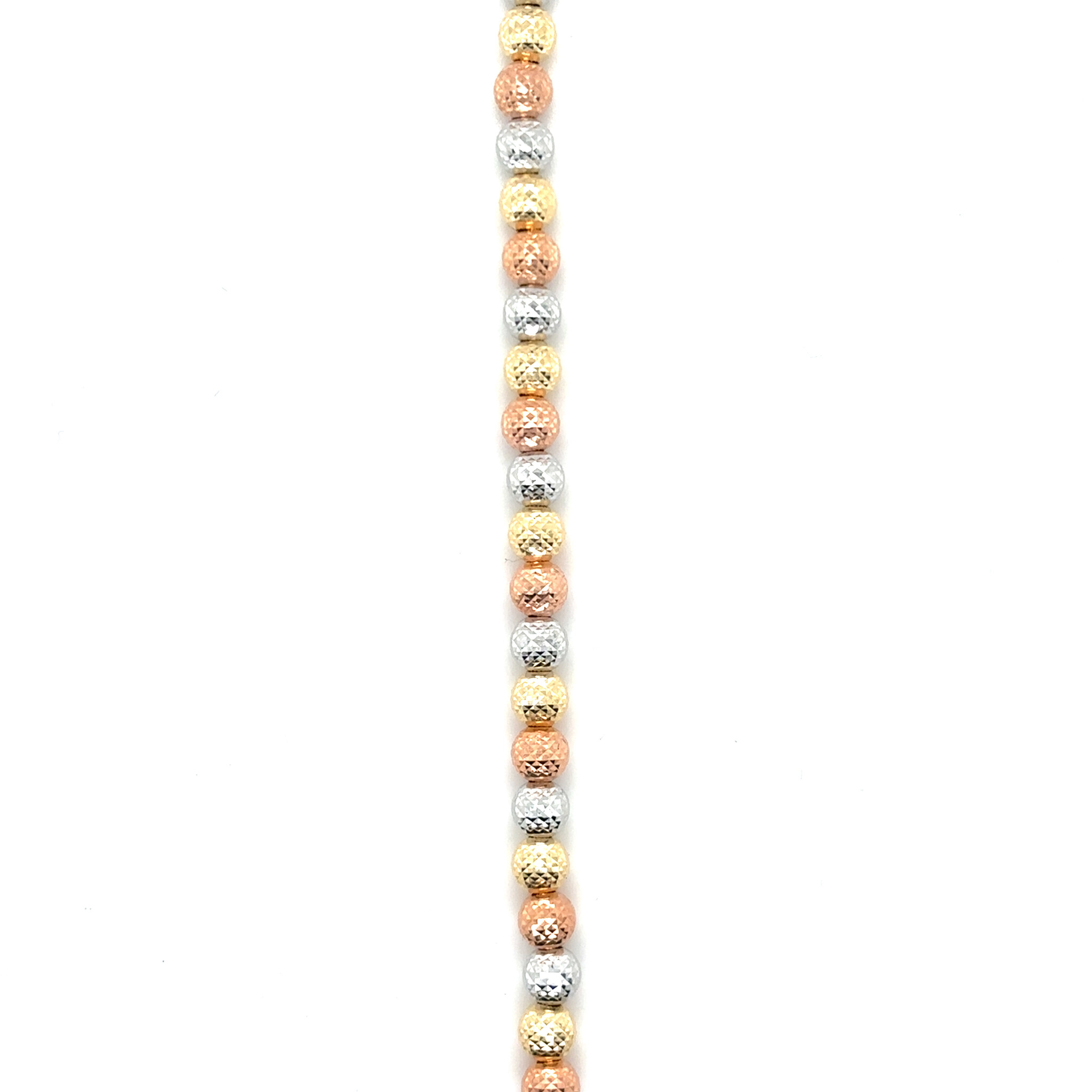 Armband diamond cut tricolor balletjes-1