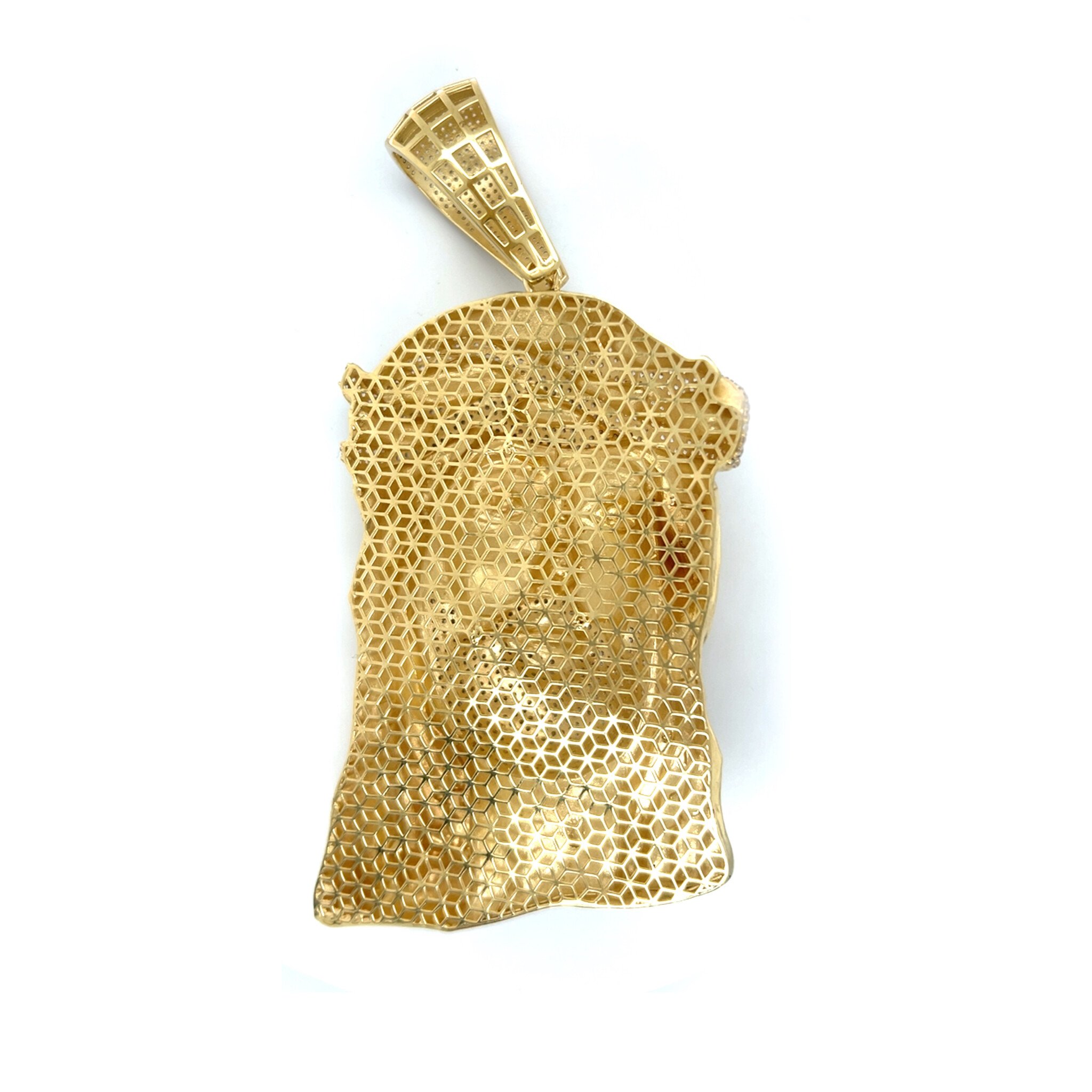 Hanger Jezus portret met zirkonia's verschillende maten-3