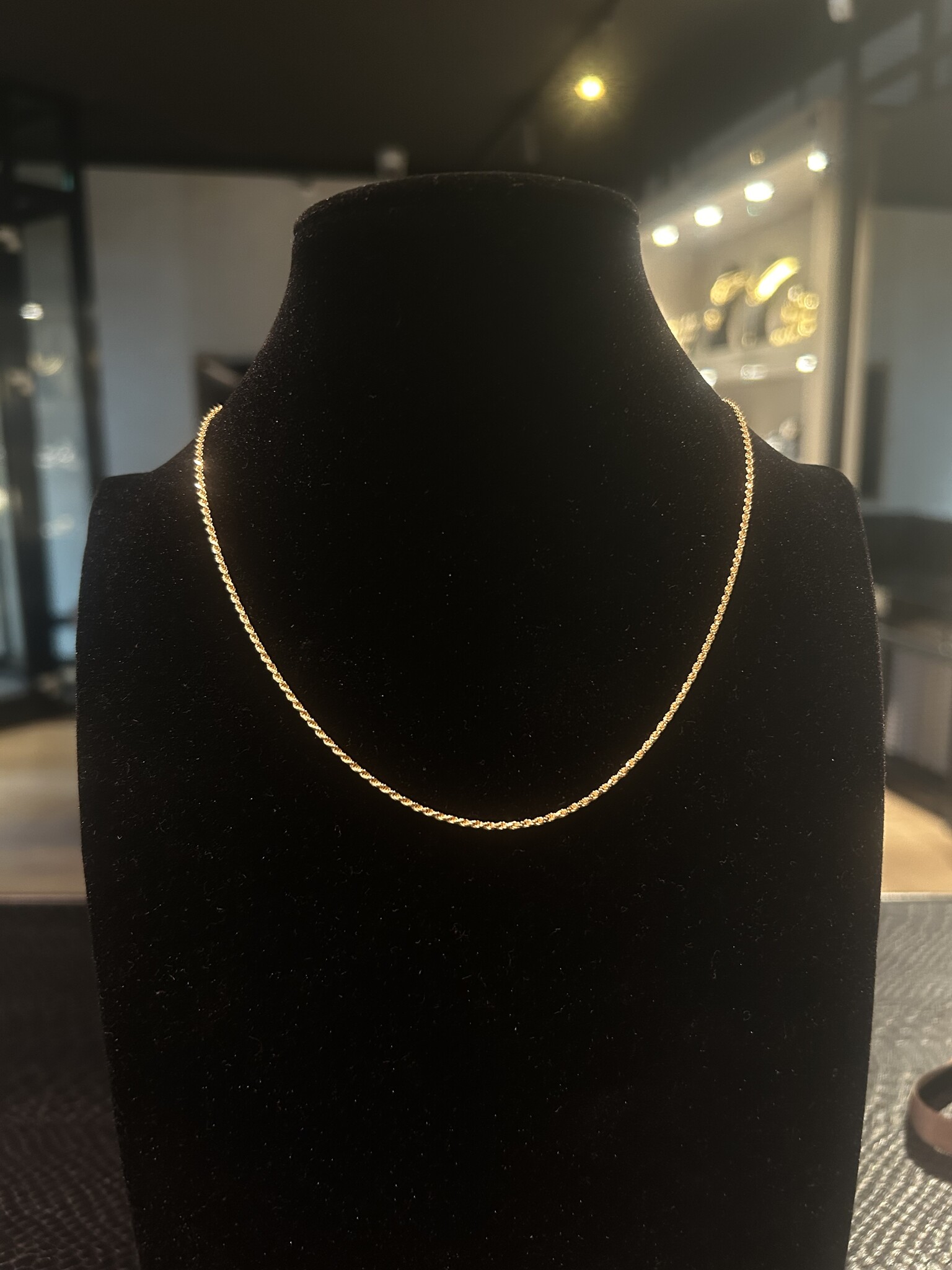 Rope chain Nederlands goud massief 1 mm-2