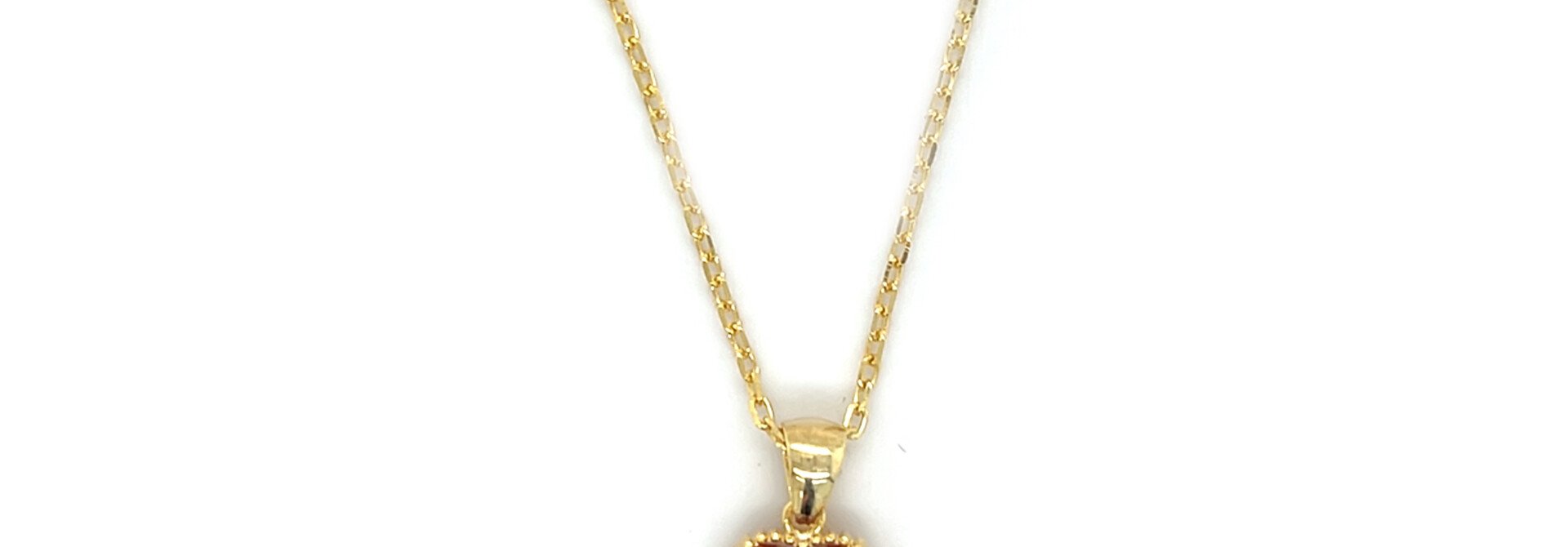 Ketting met hartjesvorm sultaniet veranderende kleur gold-plated