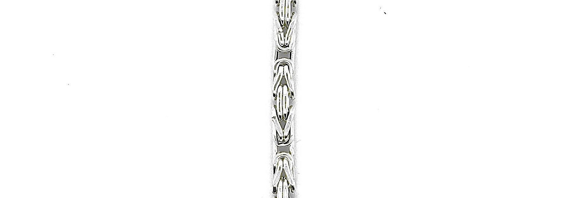 Armband koningsschakel zilver massief 4 mm