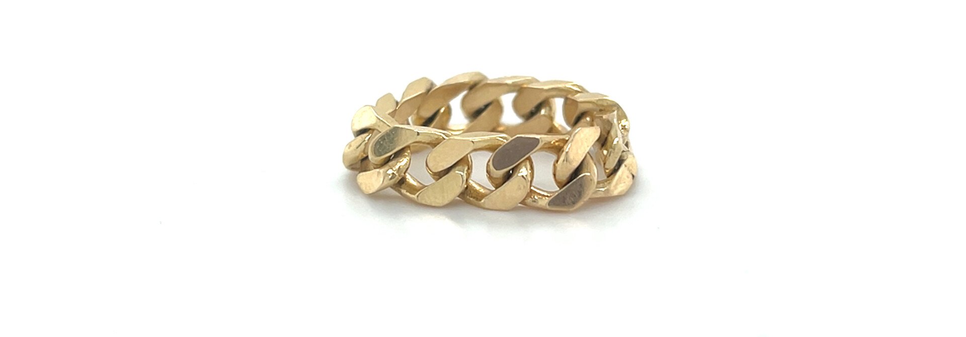 Ring  cuban link clean flexibel massief