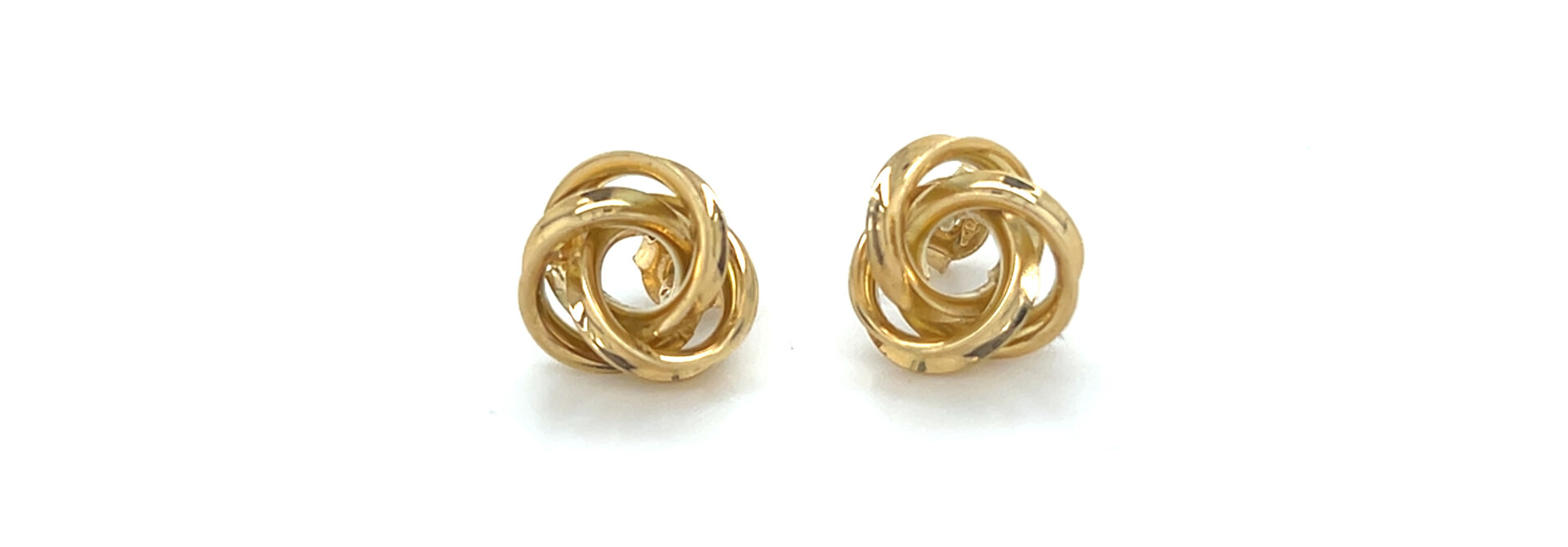 Oorbellen steker met gedraaide knoop