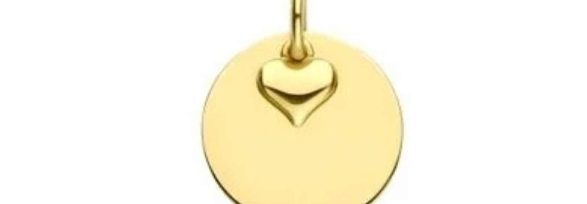 Hanger graveerbare cirkel met loshangend hartje