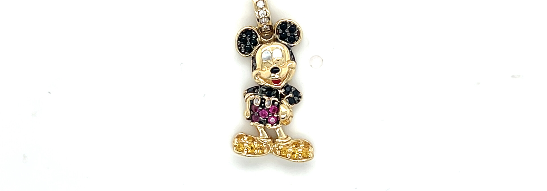 Hanger Mickey Mouse met gekleurde zirkonia en emaille
