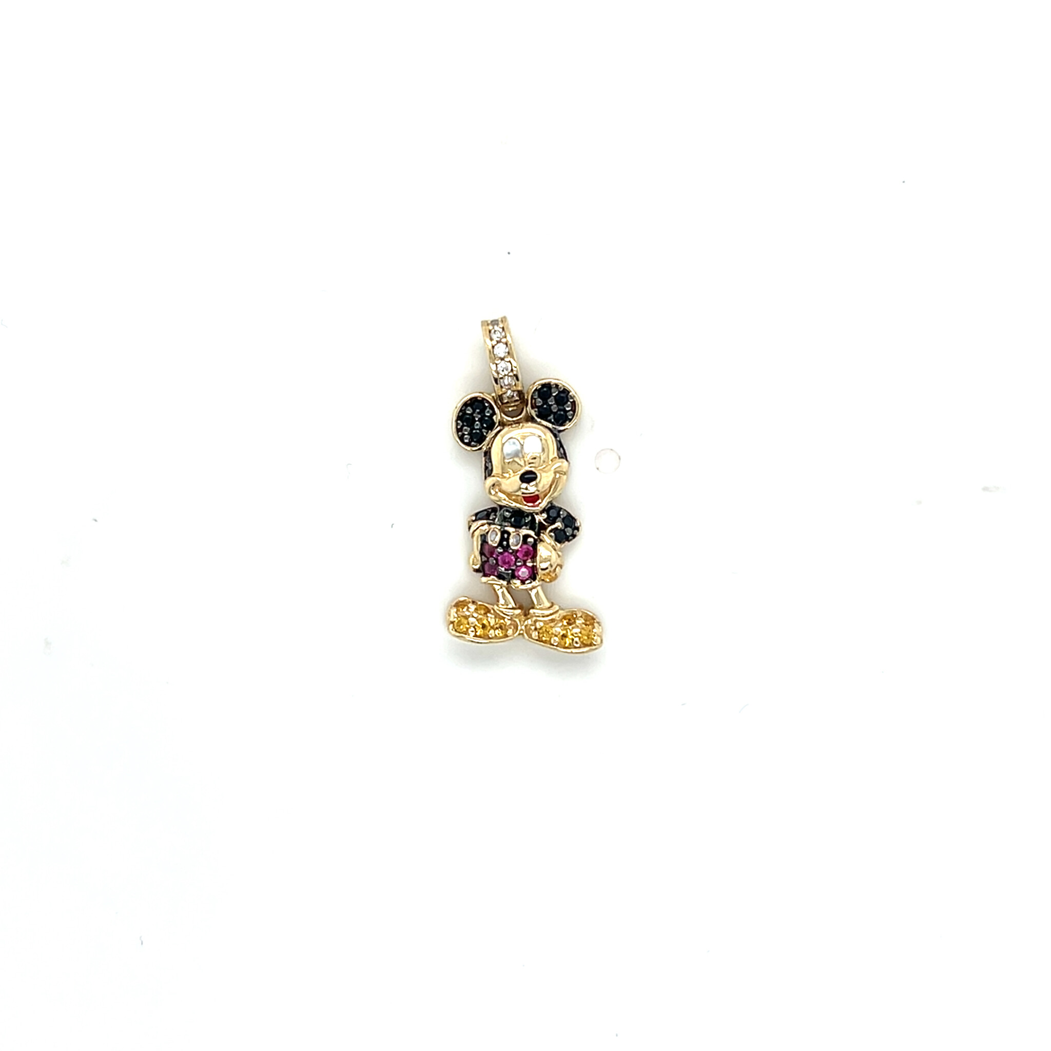 Hanger Mickey Mouse met gekleurde zirkonia en emaille-1