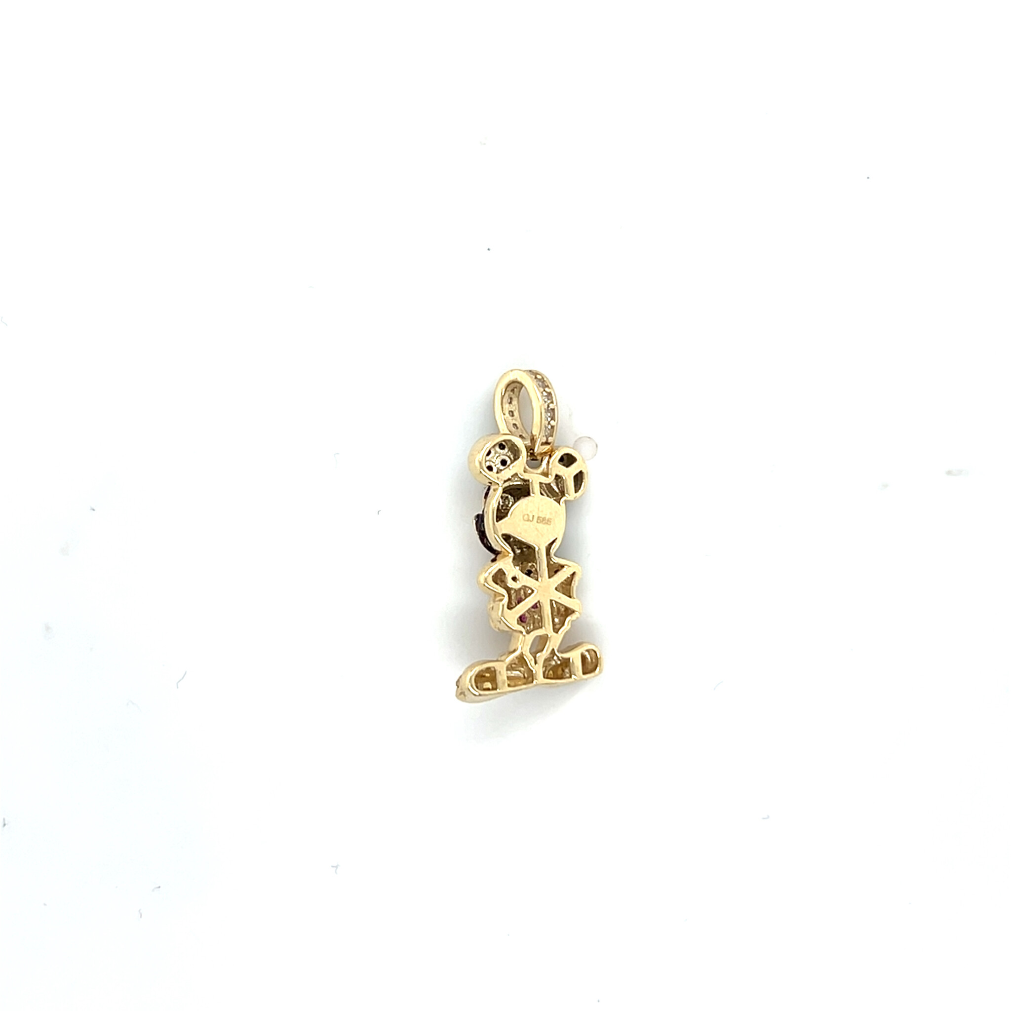 Hanger Mickey Mouse met gekleurde zirkonia en emaille-2