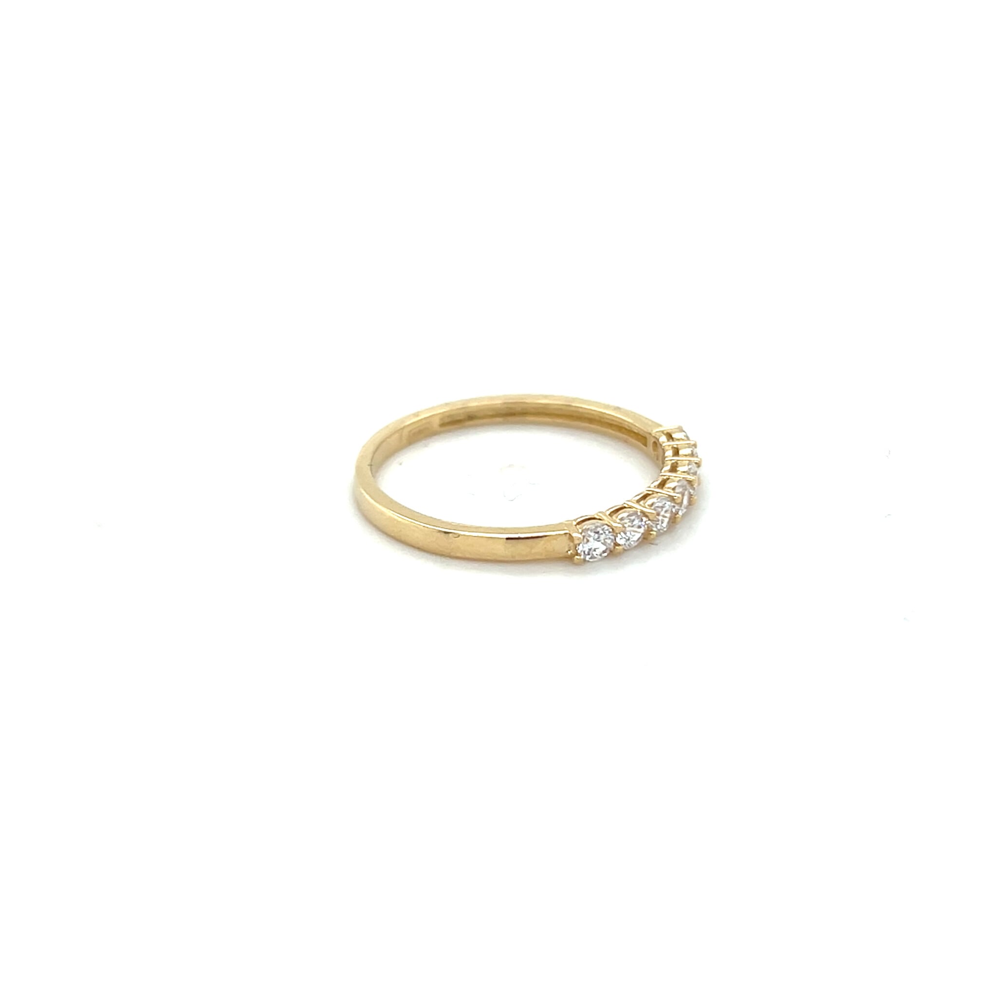 Ring halve memoire met zirkonia stenen-2