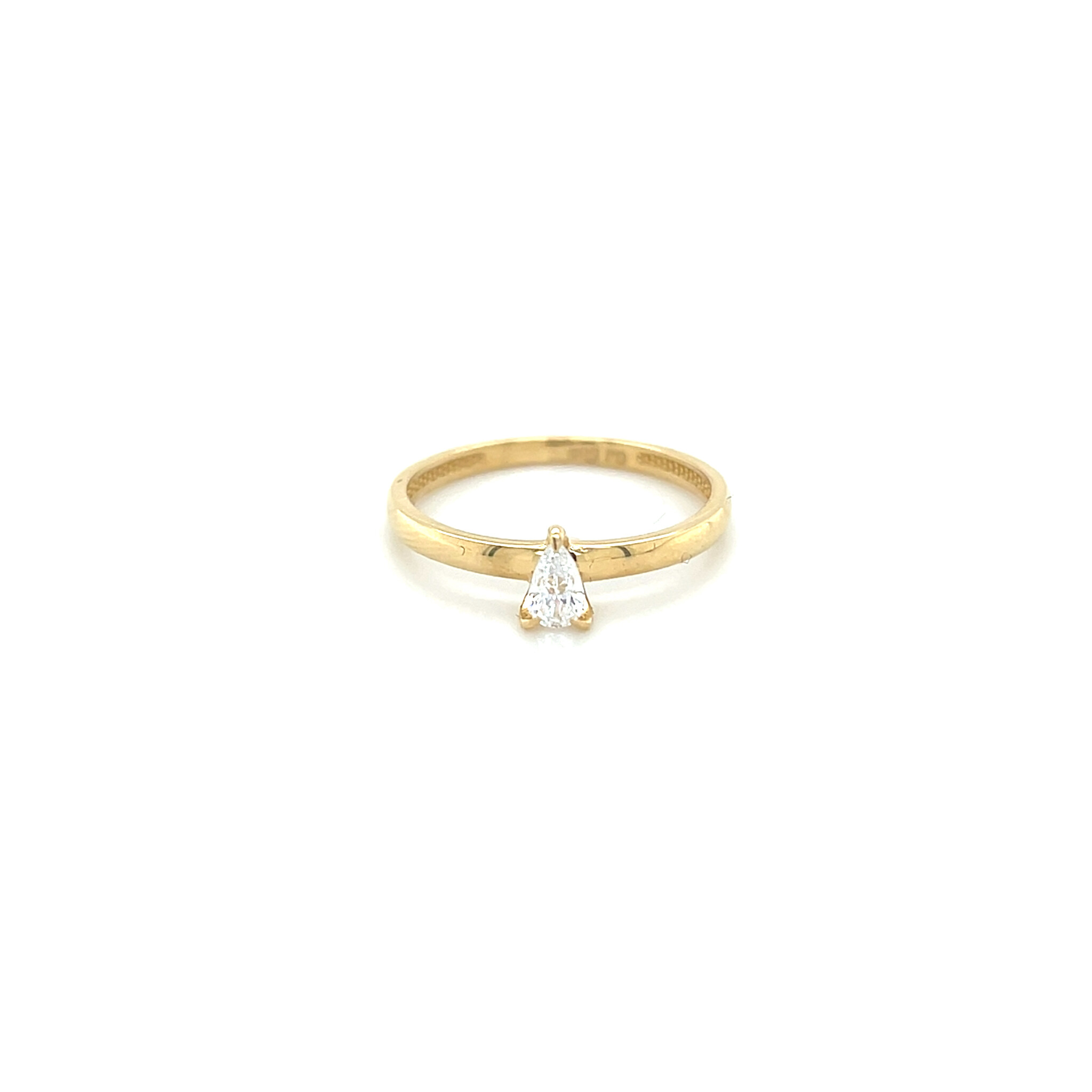 Ring met zirkonia in druppelvorm chatonzetting-1