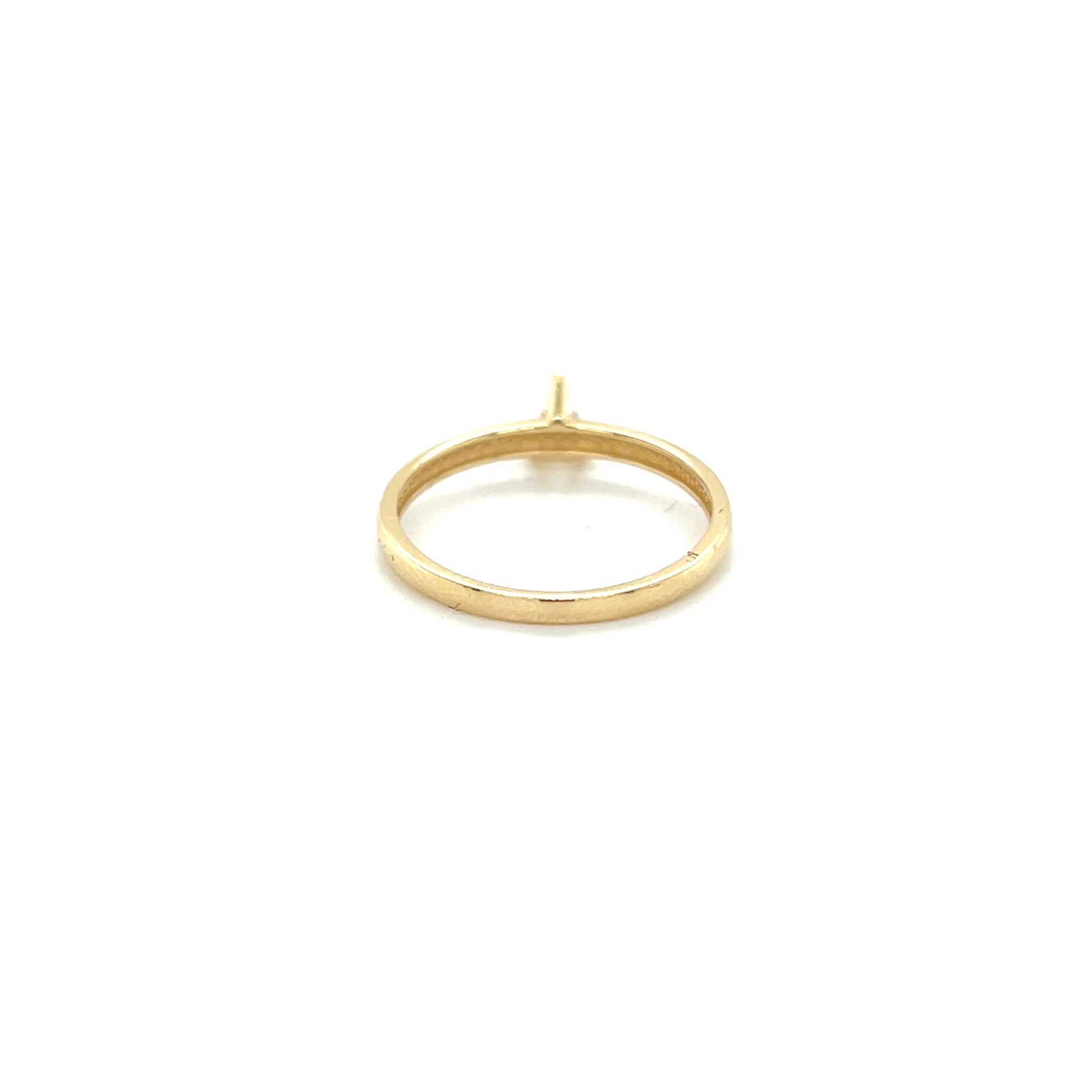 Ring met zirkonia in druppelvorm chatonzetting-2