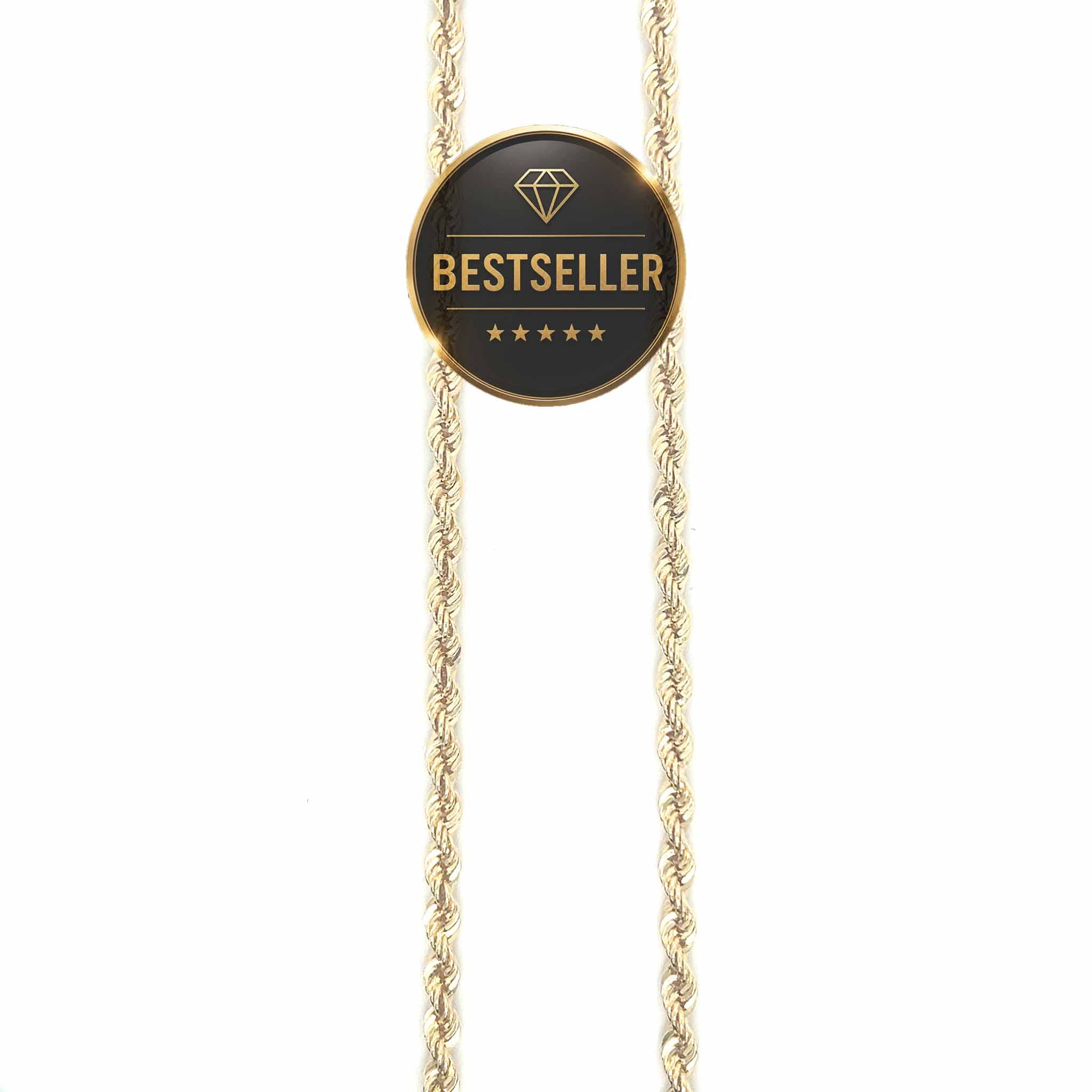 Rope chain Nederlands goud 3 mm-1