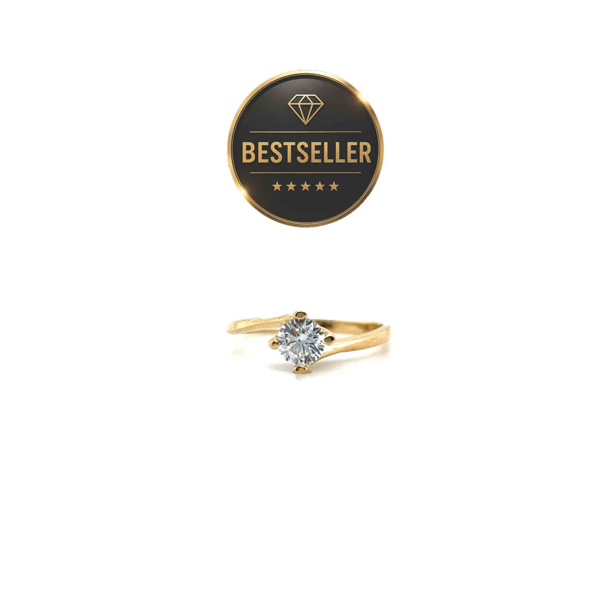 Ring met zirkonia steen-1