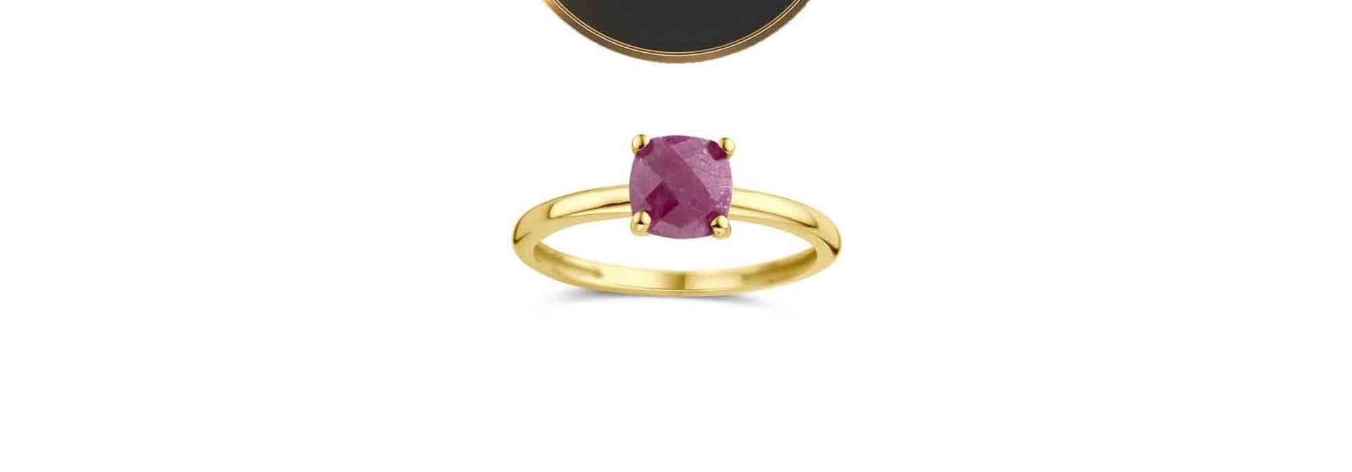 Ring robijn natuursteen