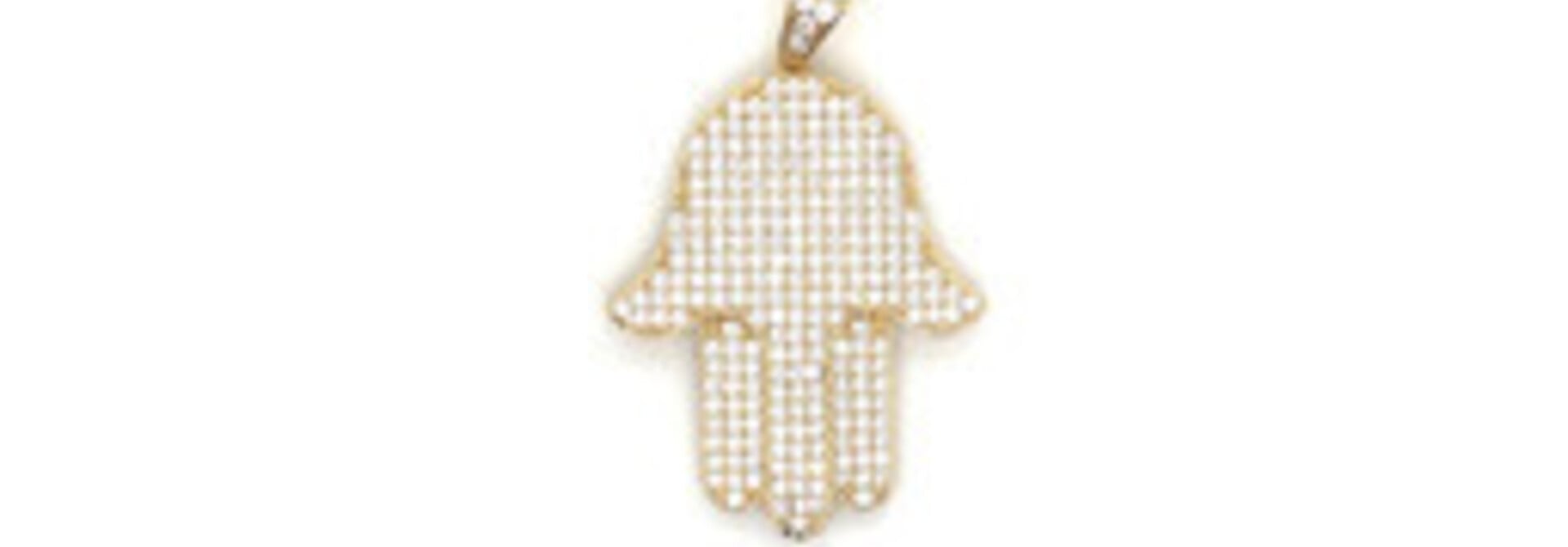 Hanger hamsa hand met zirkonia stenen
