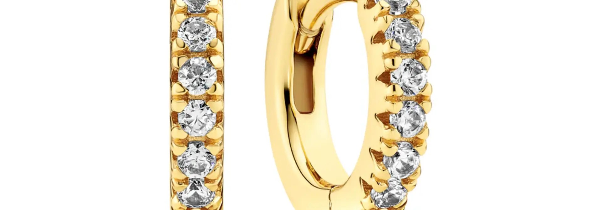 Oorbellen Sif Jakobs Ellera model met zirkonia's gold-plated