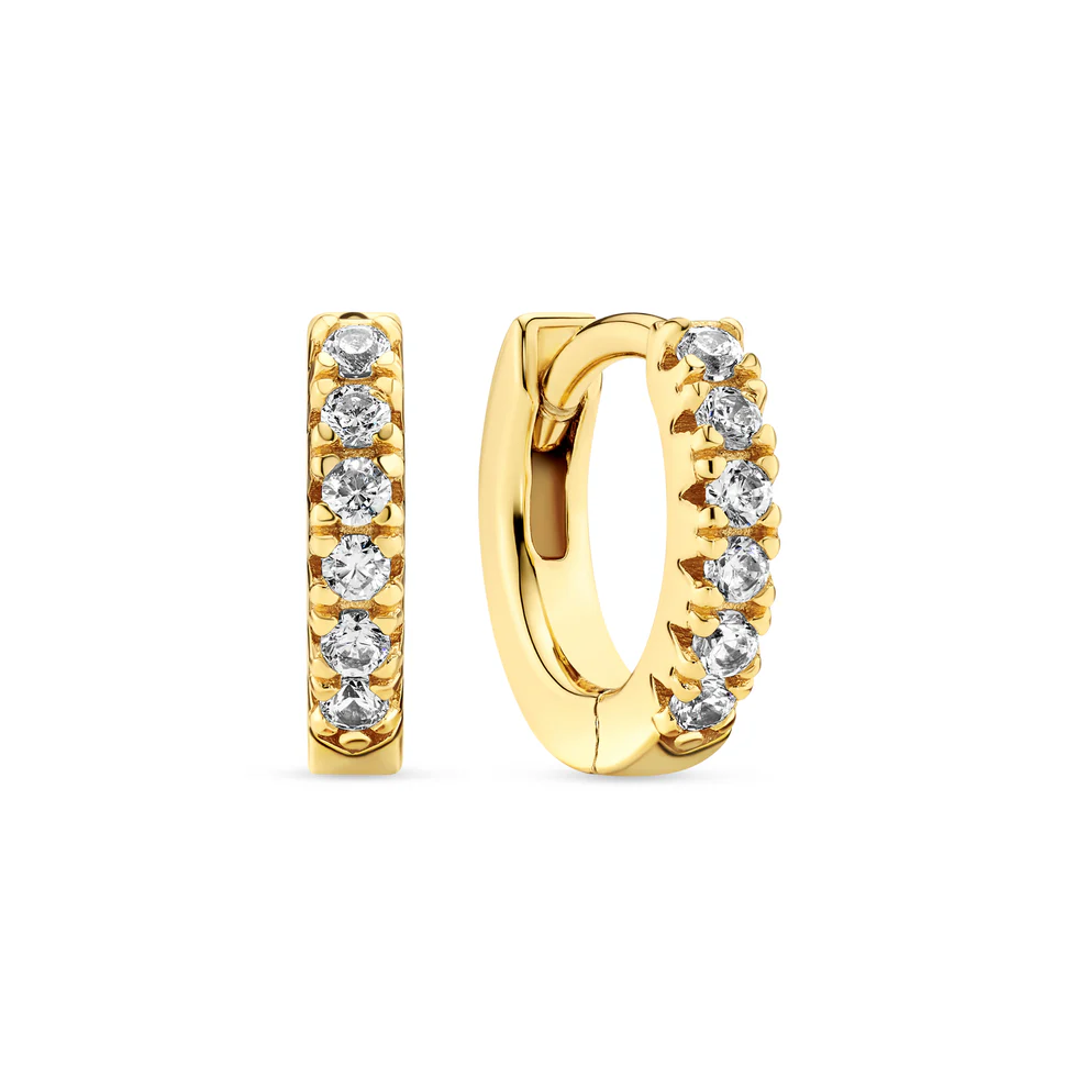 Oorbellen Sif Jakobs Ellera model met zirkonia's gold-plated-1
