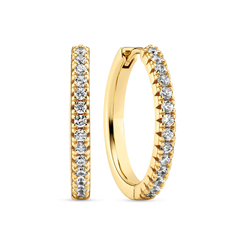 Oorbellen Sif Jakobs Ellera model met zirkonia's gold-plated-3
