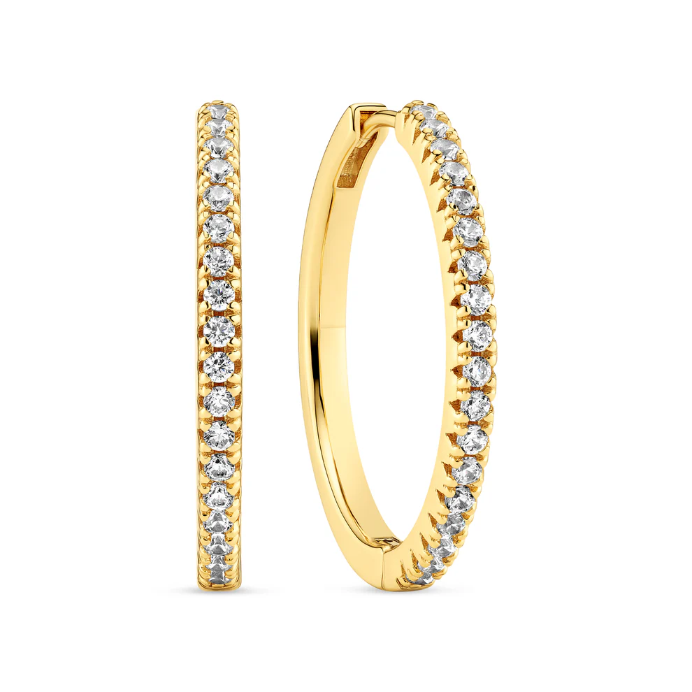 Oorbellen Sif Jakobs Ellera model met zirkonia's gold-plated-4