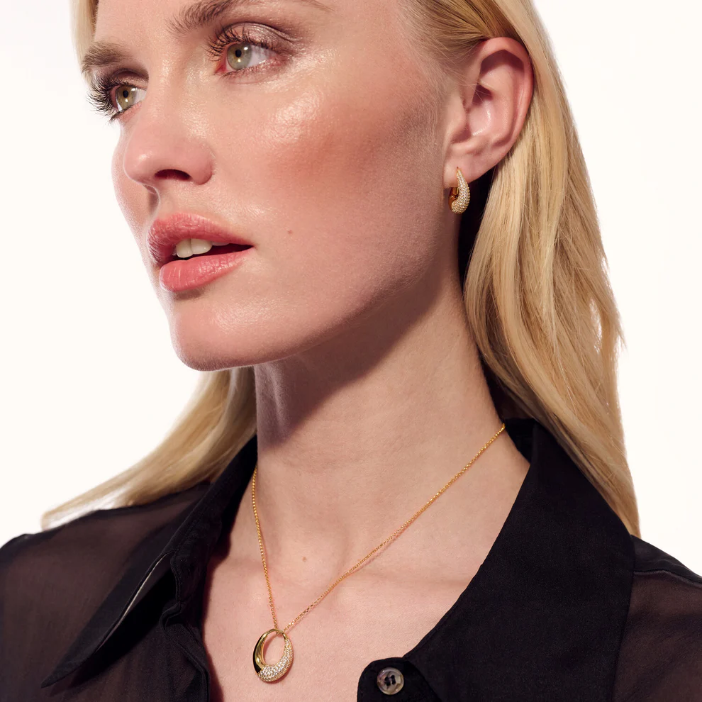 Oorbellen Sif Jakobs Glorenza Piccolo model zilver gold-plated met zirkonia's-3