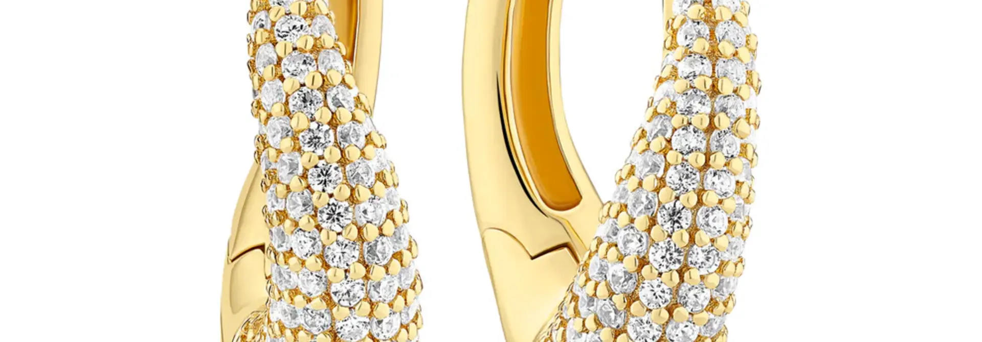 Oorbellen Sif Jakobs Glorenza Piccolo model zilver gold-plated met zirkonia's