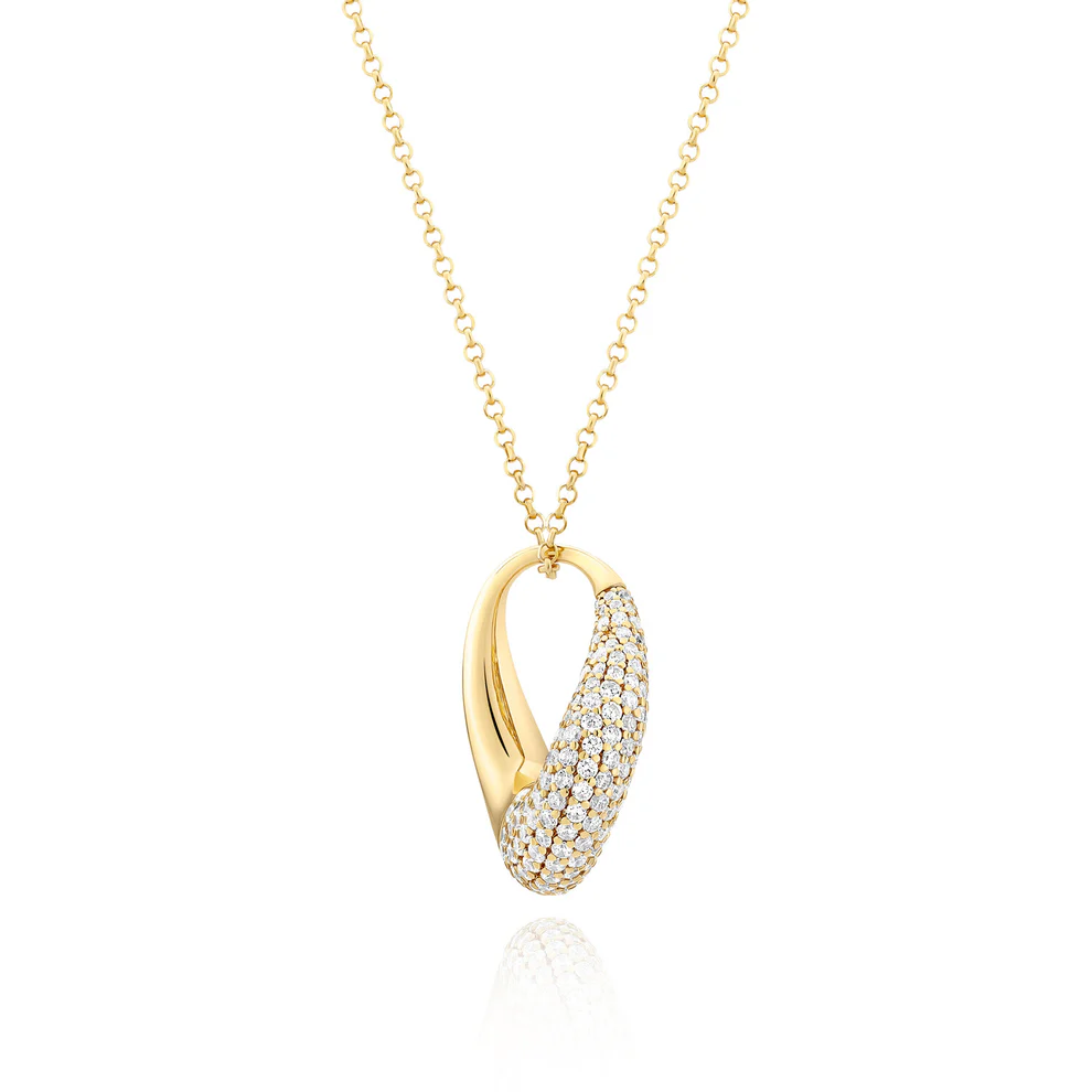 Ketting Sif Jakobs Glorenza model zilver gold-plated met zirkonia's-3