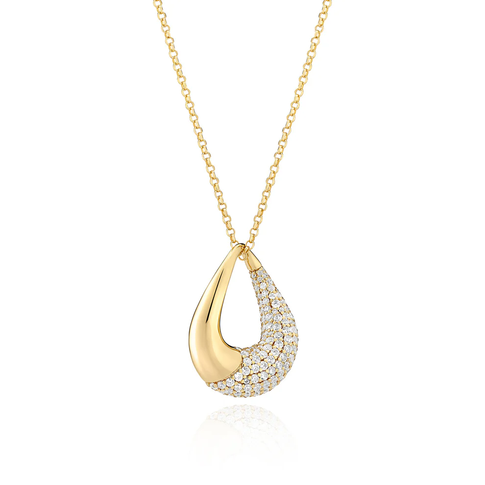 Ketting Sif Jakobs Glorenza model zilver gold-plated met zirkonia's-1