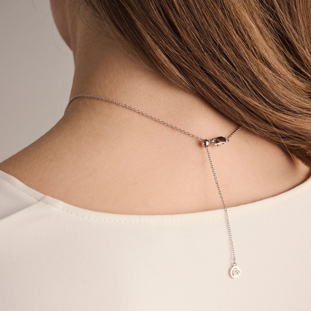 Ketting Sif Jakobs Ellera Ovale Piccolo model zilver met zirkonia’s-2