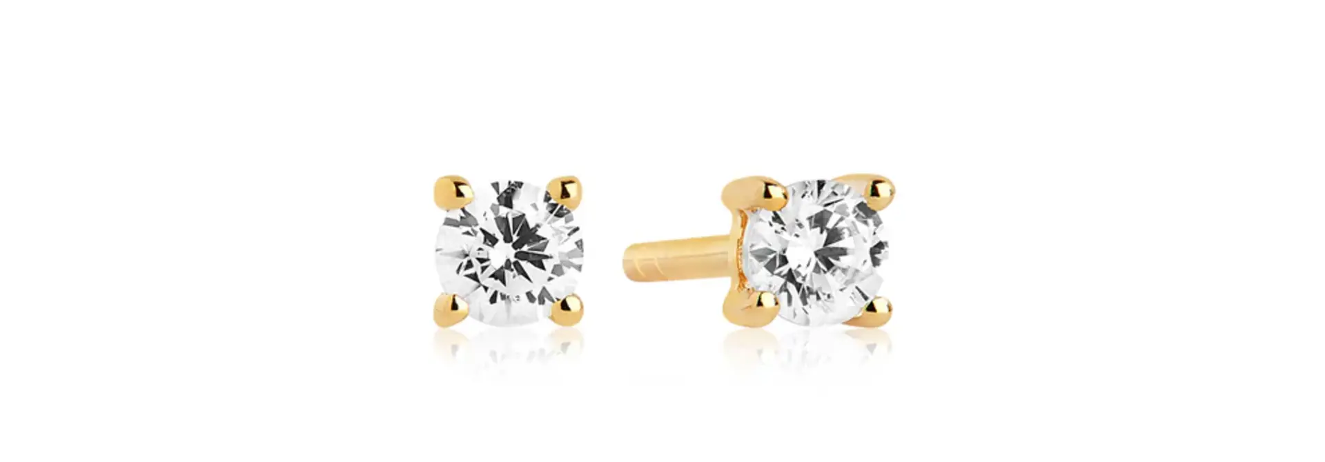 Oorbellen Sif Jakobs Princess Piccolo model zilver gold-plated met zirkonia’s