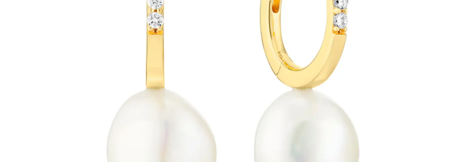 Oorbellen Sif Jakobs Padua Uno model zilver gold-plated met zoetwater parel