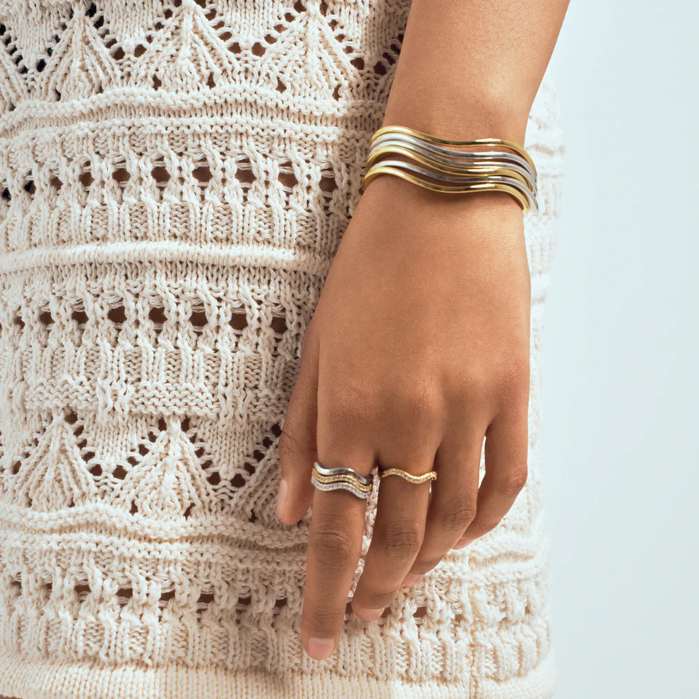 Armband Sif Jakobs Ellera Waves model zilver-4
