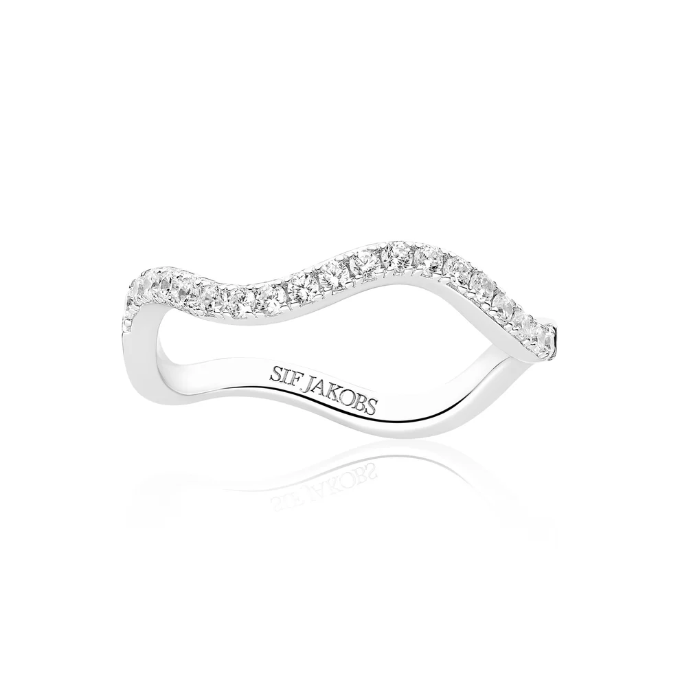 Ring Sif Jakobs Ellera Waves model zilver en zilver gold-plated met zirkonia’s-1