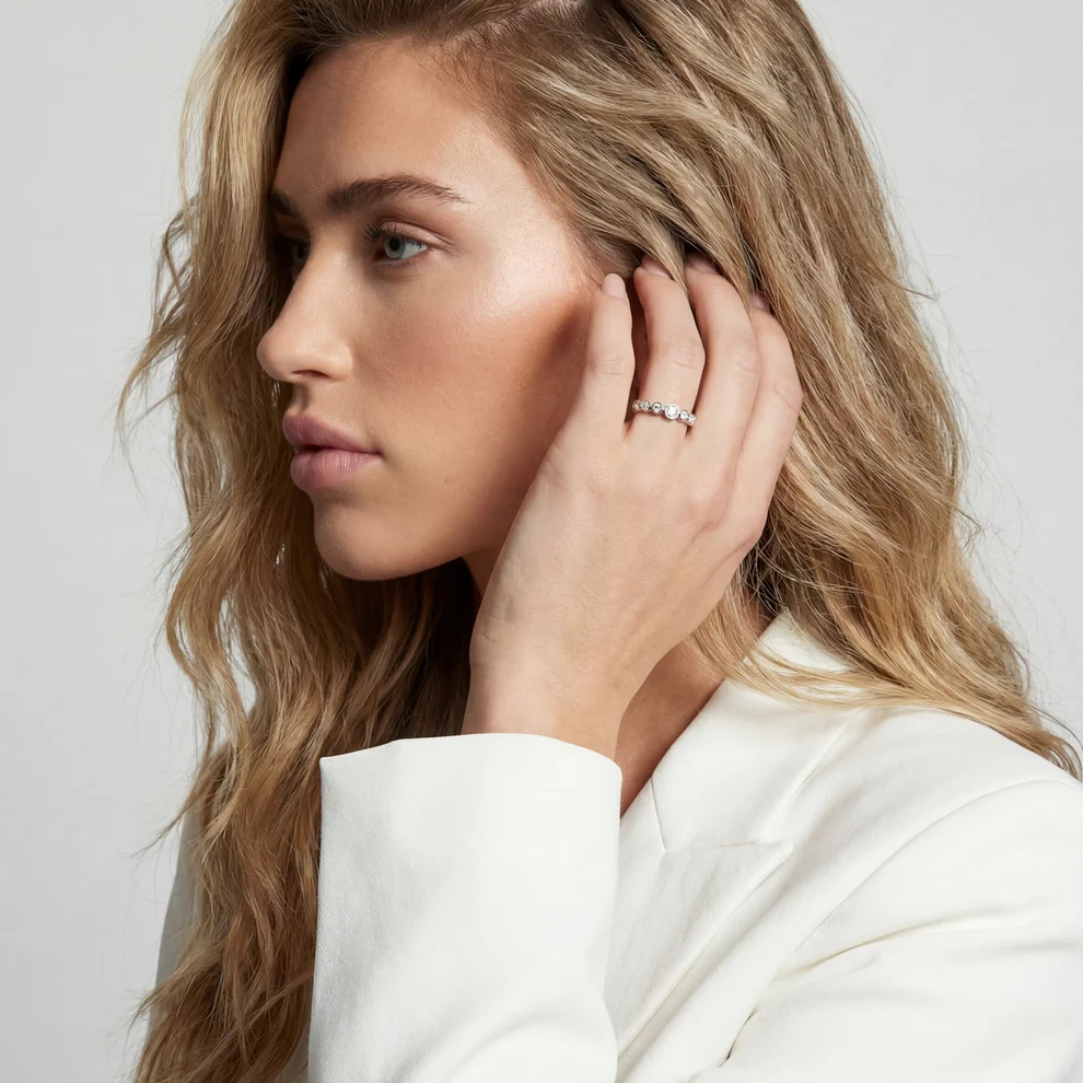 Ring Sif Jakobs Sardinien model zilver & zilver gold-plated met zirkonia’s-2