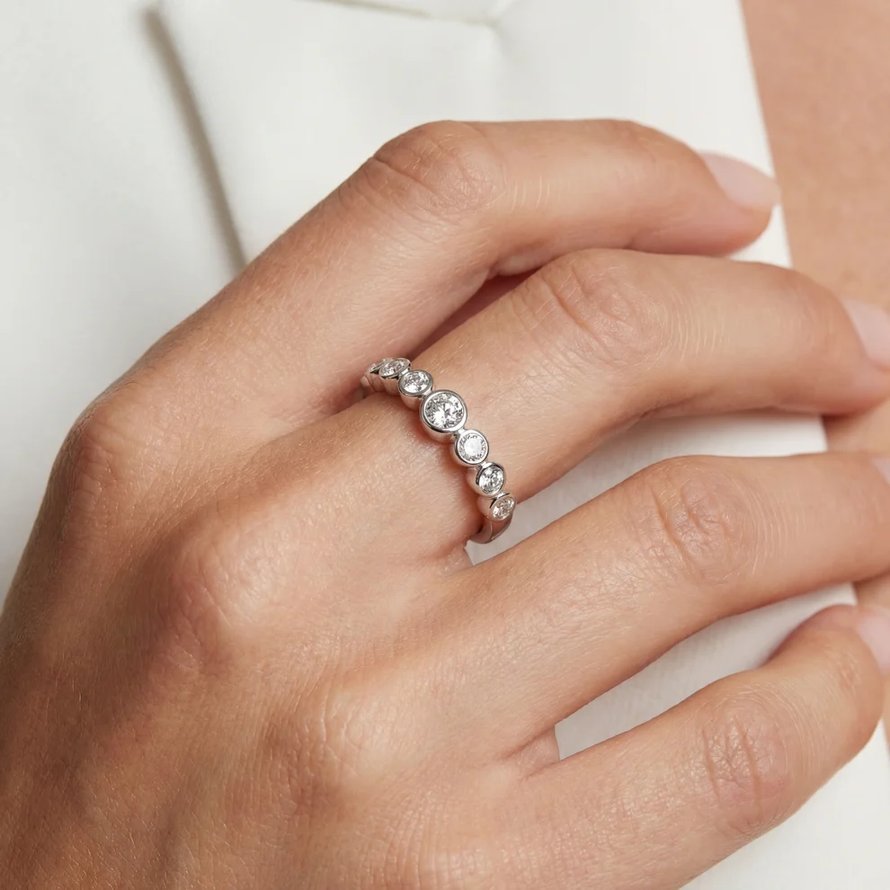 Ring Sif Jakobs Sardinien model zilver & zilver gold-plated met zirkonia’s-4
