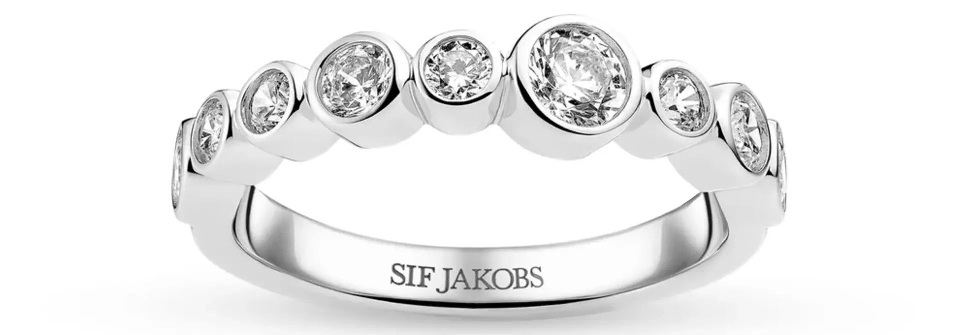 Ring Sif Jakobs Sardinien model zilver & zilver gold-plated met zirkonia’s