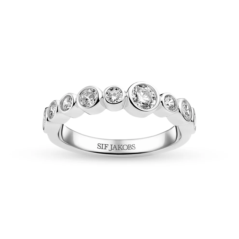 Ring Sif Jakobs Sardinien model zilver & zilver gold-plated met zirkonia’s-1