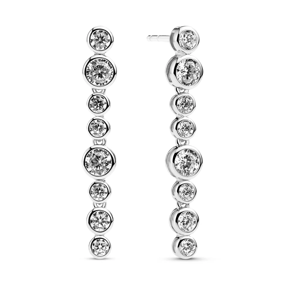 Oorbellen Sif Jakobs Sardinien Piccolo Lungo model zilver & zilver gold-plated met zirkonia’s-1