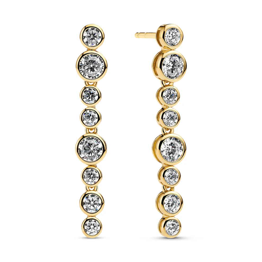 Oorbellen Sif Jakobs Sardinien Piccolo Lungo model zilver & zilver gold-plated met zirkonia’s-3