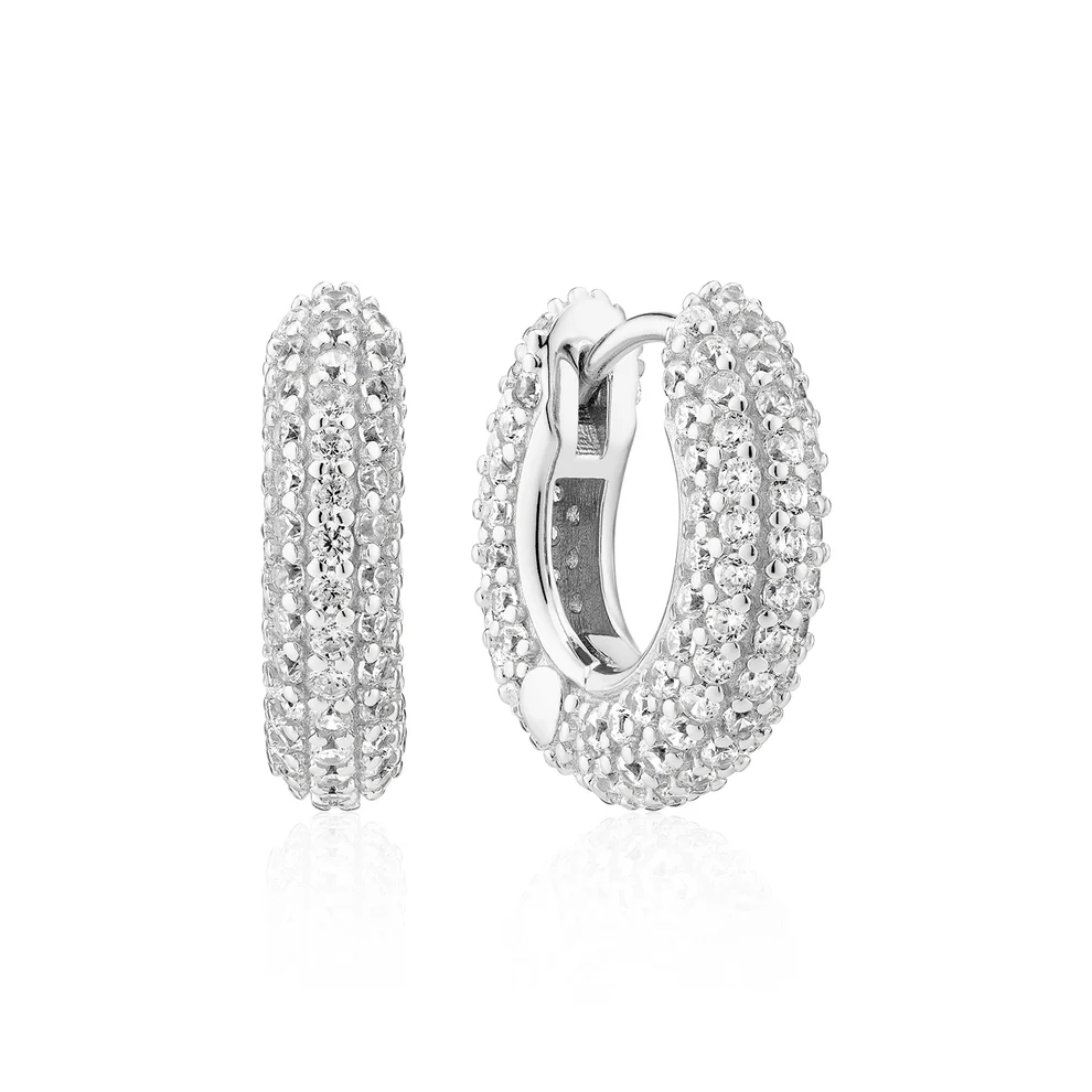 Oorbellen Sif Jakobs Carrara Piccolo model zilver & zilver gold-plated met zirkonia’s-2