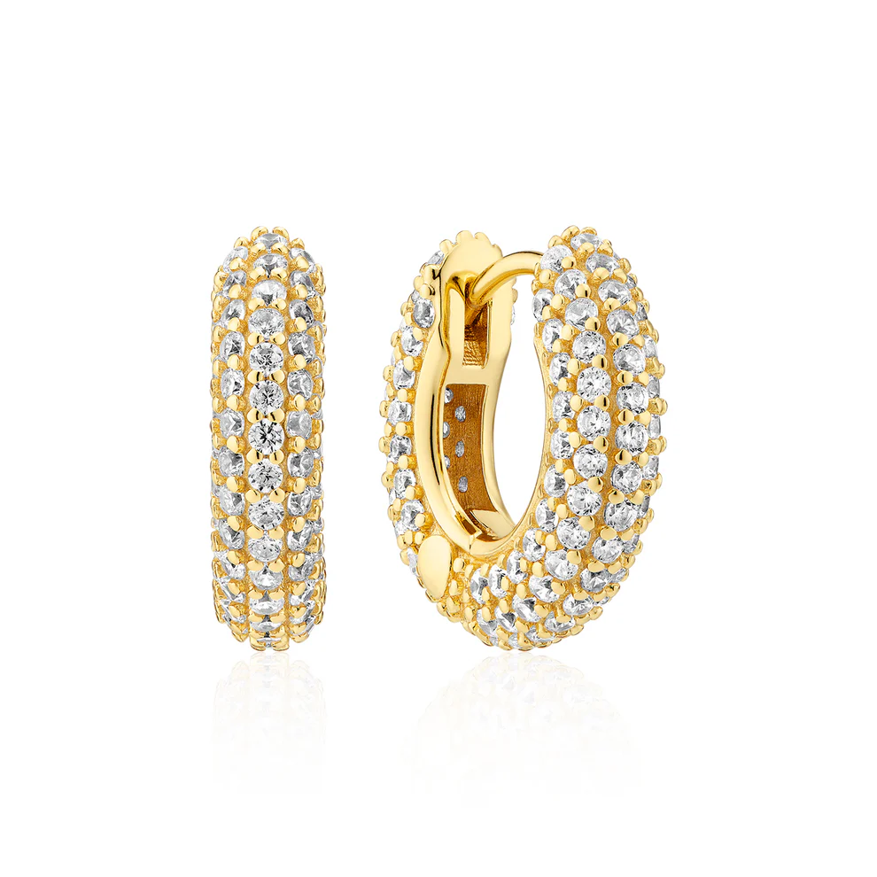 Oorbellen Sif Jakobs Carrara Piccolo model zilver & zilver gold-plated met zirkonia’s-1