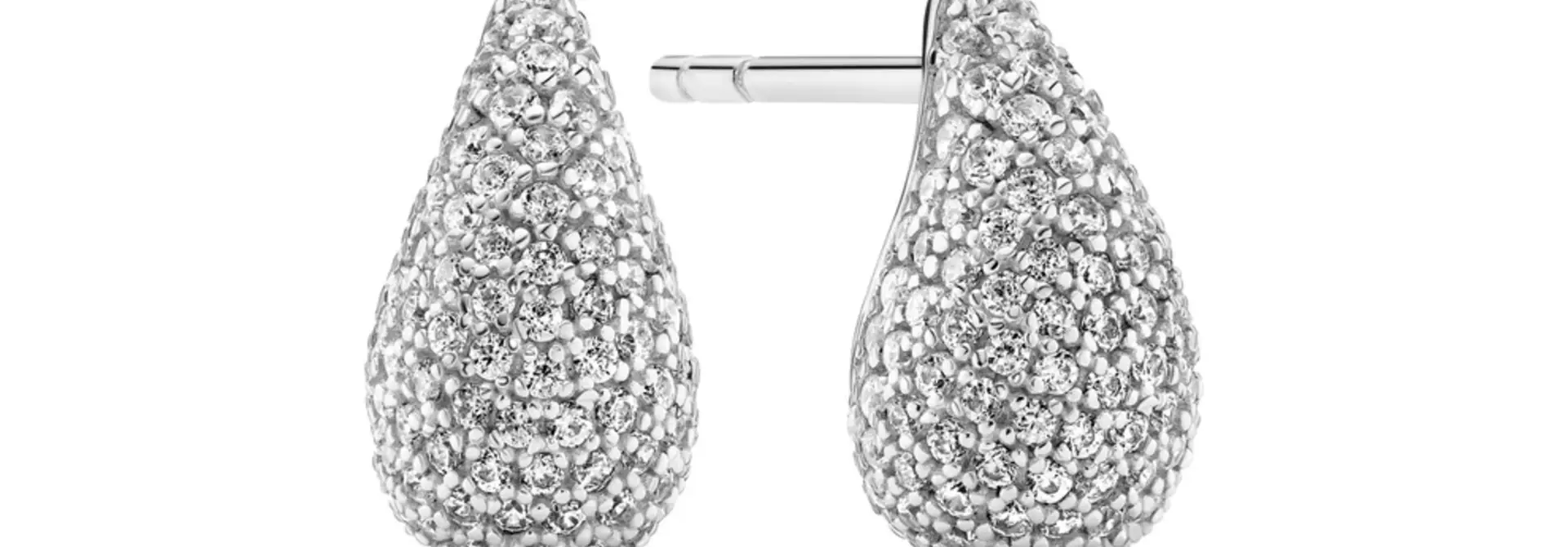 Oorbellen Sif Jakobs Goccia Calare model zilver & zilver gold-plated met zirkonia’s