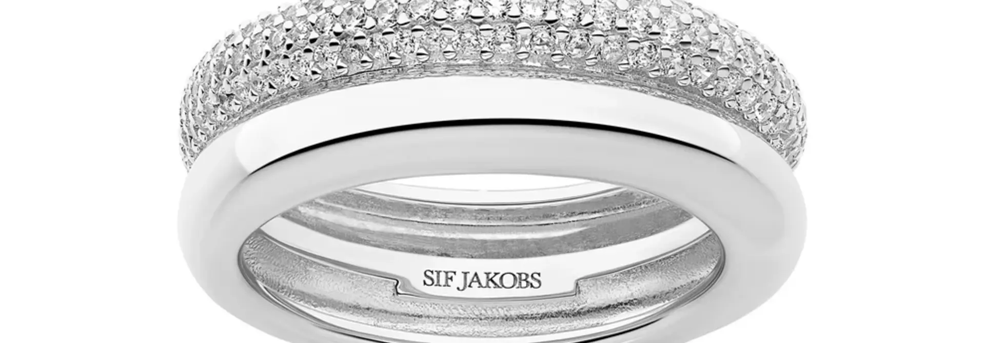 Ring Sif Jakobs Carrara model zilver met zirkonia’s